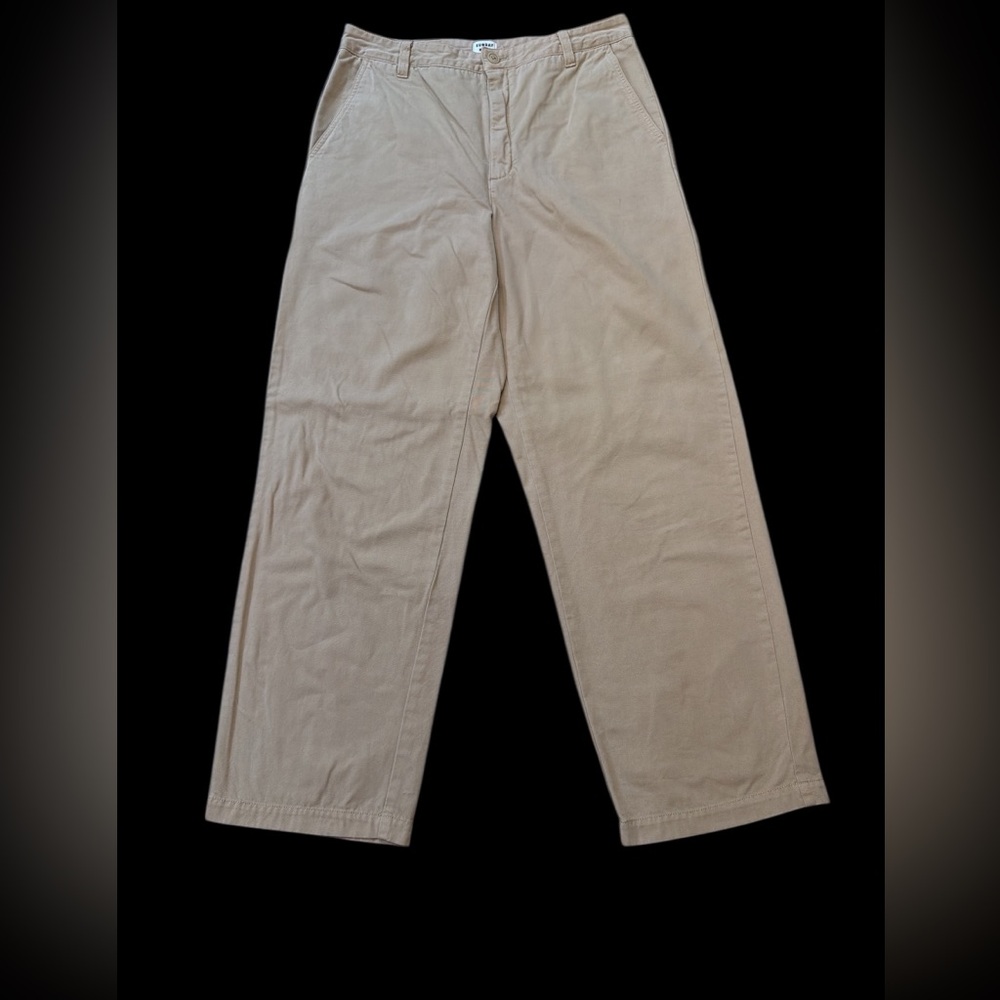 Sunday Best Aritzia Khaki Straight Leg Pants